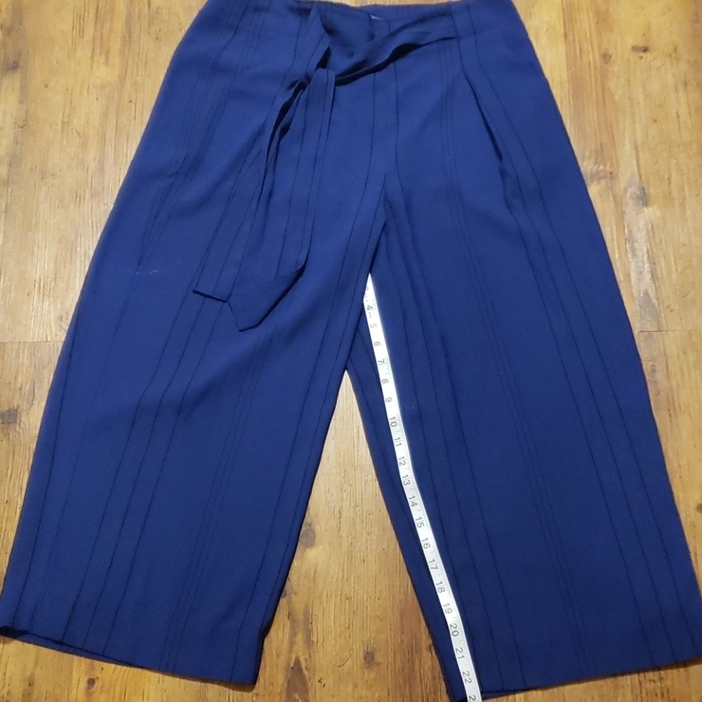 Madison wide leg cropped trouser blue with black